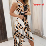 Uus mood naiste V-kaelusega varrukateta v&auml;rviplokk-tr&uuml;kiga kleit S punane