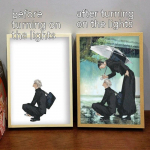Jujutsu Kaiseni valguse dekoratiivmaali animefiguur Led Decors pildiraam helendav maaliplakat 8inch