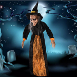 Halloweeni rippuv n&otilde;id / valgustatud karjuv n&otilde;id helendavate silmadega / &otilde;udne rekvisiit