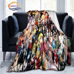 Jaapani Kuumvereline Animatsioon Tekk FAIRY TAIL Flanell Viska s Diivanvoodi Pl&uuml;&uuml;s Kliimaseade 75x90cm