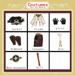 Ysir R&auml;ndur Vend Aether Cos Riietus T&auml;iskomplekt Anime Cosplay Riietus Meeste Komplekt XS pruun