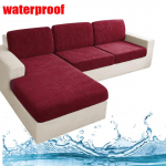 Uus veekindel diivanipadja kate Jacquard diivani kate tolmuvastane paks m&ouml;&ouml;blikaitse eemaldatav eraldi tugitooli diivan lemmikloom Normal Size (S)-1pc veinipunane v&auml;rv