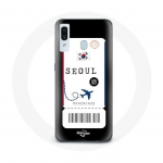 Coque pour Samsung Galaxy A30 Billet d'avion Seoul Cor&eacute;e du Sud