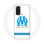 Valge taustaga &uuml;mbris Xiaomi Redmi Note 11 4G Olympique de Marseille logo jaoks