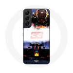 &Uuml;mbris Samsung Galaxy S21 FE Formula 1 Max Verstappen F1 Driveri jaoks, must punane ja kollane