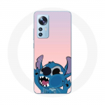 Coque pour Xiaomi Mi 12 / 12X Stitch le Nez en l'air fond rose
