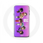 Coque pour Samsung Galaxy J3 2017 BTS TinyTAN Animation Affiche RM Jin Suga J-Hope Jimin Jungkook Et V Mic Drop Danse