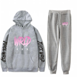 R&auml;ppar Juice Wrld Print S&uuml;gis/talv meeste/naiste puuvillane dressi&uuml;likond vabaaja kapuuts + p&uuml;ksid 2tk Komplektid T&auml;navar&otilde;ivad Unisex r&otilde;ivad L