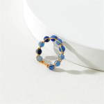 Fashion Vintage Natural Stone Ring For Women Men Female Luxury Copper Wire Wrap Blue Moonstone Rings wholesale Jewelry Gifts Size 7-g white