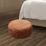 Rotangist istmepadi Tatami Mugav &uuml;mmargune k&auml;sitsi valmistatud pouf matt Beige
