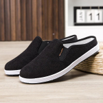 Half Slippers Meeste kevad-suvised uued hingavad, kerged velvetist meeste kingad Lamedad Lihtsused Slip-on Trendikad riidest kingad 38