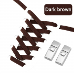 1paar uued Press-lukuga kingapaelad ilma sidemeteta lamedad elastsed paelad Tossud saapad lipsuta kingapaelteta kummipaelad kingade jaoks Aksessuaarid - tumepruun v&auml;rv