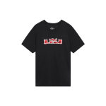 Nike Dri-Fit Lebron K&auml;sitsi Maalitud Krooni L&otilde;vi Prindiga Korvpalli L&uuml;hikeste Varrukatega T-s&auml;rk Meeste Topid Must DR1292-010 S