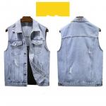 Meeste teksariidest varrukateta vest vabaaja vintage suurte suurustega vestid 2XL