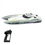 Kaugjuhtimispuldiga paat 2,4 GHz kiire 30 km/h harjadeta turboreaktiivmootoriga kiirpaadi kaugjuhtimislaev 1 battery valge