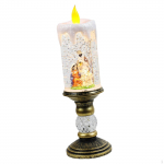 J&otilde;ulumuusika kast Muusikaline stseen loominguline dekoratiivne k&auml;sit&ouml;&ouml;ehistus valgusega Snowman