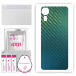 apgo Kaitsev nahakleebis seljale, mis &uuml;hildub Samsung Galaxy XCover 5-ga, &uuml;mbriskile, foolium, vin&uuml;&uuml;l &ndash; mustriga s&uuml;sinik-kameeleon CAKA1