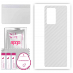 apgo Protective Skin Sticker for the back compatible with Samsung W21 5G, Wrap Film, Foil, Vinyl - Pattern Transparent Carbon