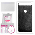 apgo Protective Skin Sticker for the back compatible with Huawei Nexus 6P, Wrap Film, Foil, Vinyl - Pattern Black Leather