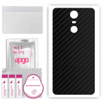 apgo Protective Skin Sticker for the back compatible with Lenovo K6 Note, Wrap Film, Foil, Vinyl - Pattern Carbon Black