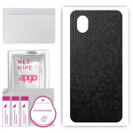 apgo Protective Skin Sticker for the back compatible with TCL 201, Wrap Film, Foil, Vinyl - Pattern Black Honeycomb