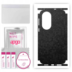 apgo Protective Skin Sticker for the back+sides compatible with Huawei P50, Full Wrap Film, Foil, Vinyl - Pattern Black Honeycomb