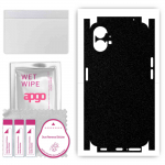 apgo Protective Skin Sticker for the back+sides compatible with Nothing Phone 1, Full Wrap Film, Foil, Vinyl - Pattern Matte Black