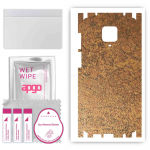 apgo Protective Skin Sticker for the back+sides compatible with Xiaomi Redmi Note 9 Pro, Full Wrap Film, Foil, Vinyl - Pattern Rusty Copper
