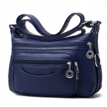 Pehmest pestud PU-nahast vabaaja emakott Naiste Crossbody &otilde;lakott 27*14*19cm must