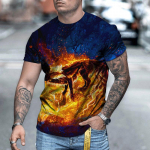 Couple Wolf Print T-s&auml;rk Meeste 3D T-s&auml;rk Drop Ship Top l&uuml;hikeste varrukatega Camiseta &Uuml;markaelusega T-s&auml;rk Fashion Casual Brand S