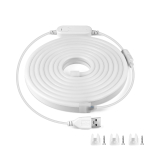 Tuya Smart Life WiFi LED-neoonvalgusriba USB 5V LED-riba RGB neoonsiltide lint Dekoratsioon Alexa Google Home Silikageel koos klambritega 5m