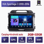 9-tolline Android-autoraadio Carplay jaoks KIA Sportage 3 2010-2016 Multimeedia videopleier GPS-navigatsioon WIFI 4+64GB 2+32GB