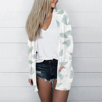 Naiste mood vabaaja lillemustriga keskmise pikkusega kardiganjakk L