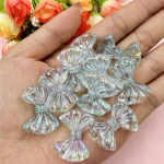 Akr&uuml;&uuml;list DIY kaelakee k&otilde;rvar&otilde;ngaste jaoks auguga DIY p&auml;rlite lisatarvikud liblikas helmed k&auml;sitsi valmistatud materjal 10 tk v&otilde;lusid ehete valmistamiseks umbes 21,6 mm * 28,4 mm sinine