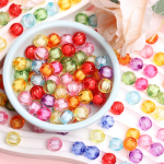 K&auml;sitsi valmistatud lahtised helmed 200 tk / 100 tk arbuus 8/10 mm kaelakee k&auml;ev&otilde;ru akr&uuml;&uuml;l ripats k&auml;sit&ouml;&ouml; ehete valmistamine DIY tarvikud v&otilde;ileib 8mm/200pcs