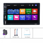 Kahe DIN 7-tolline autostereo raadio MP5 Bluetooth puutetundlik carplay USB peegelduslink GPS jaoks Bilicar-7042 7 inch