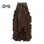 Naiste Halloweeni seelik Cosplay Ebaregulaarne volangidega &auml;&auml;ris, pits-k&otilde;rge v&ouml;&ouml;koht v&otilde;rgust lapitehnika Steampunk Victorian Performance Rollim&auml;ng Fotograafia tantsimine XL roheline