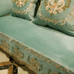 Pehme Euroopa stiilis diivanikate tugitoolir&auml;tik Four Seasons universaalne libisemisvastane luksuslik diivani kate m&ouml;&ouml;bli kaitsega 65x70cm roheline