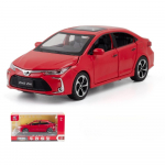 1/32 Toyota Corolla h&uuml;briidm&auml;nguauto lastele Survesulamist metallist miniatuurne mudel, tagasit&otilde;mmatav heli- ja valguskollektsioon, kingitus lapsele
