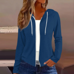 Naiste mood vabaaja t&otilde;mblukuga kapuutsiga pikkade varrukatega dressipluusid XL