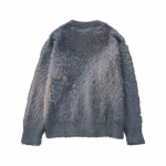 S&uuml;gis Talv Meeste Kampsun &Uuml;le suuruse Keskmise pikkusega &Uuml;hev&auml;rviline Kohev &Uuml;mmargune kaelus Pikkade varrukatega Pullover Elastne L hall