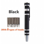 1 komplekt 8 &uuml;hes mini kruvikeeraja komplekt pliiats kruvikeeraja tasku T&auml;ppiskruvikeeraja kaasaskantav kompaktne t&ouml;&ouml;riist sinine