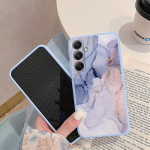 Marmorist mustriga pehme silikoon&uuml;mbris Samsung A55 M35 S24 FE Xiaomi Redmi Note 13 Pro iPhone Huawei Honor Realme kaamerale kaitsev p&otilde;rutuskindel kate Samsung Galaxy S9 Plus sinine