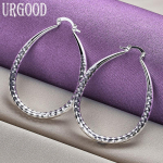 925 Sterling H&otilde;be Teemanttekstuuriga K&otilde;rvar&otilde;ngad Pulmadeks Moeehted 30mm*33mm