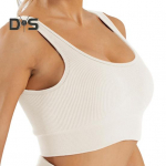 Naiste spordivest &otilde;mblusteta eemaldatavate rinnapatjadega, slim-fit U-kaelusega, k&otilde;rge elastsusega kootud suvine maika, naiste aluss&auml;rk, sisemine/v&auml;limine riietus, jooga topp L valge