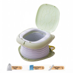Armsad laste kaasaskantavad potid kokkupandavad reisiavarii laste tualett-multikad laste pissuaarid pr&uuml;gikotiga roheline
