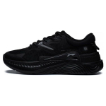 Li-Ning Starfire Lite Kangast S&uuml;nteetiline Nahk Libisemiskindel Kulumiskindel Hingav Madala S&auml;&auml;rega Spordi Vabaaja Jalatsid Meeste Tossud Must AGLT101-3 41