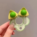 1 paar armsaid kassi k&otilde;rva juukseklambreid lastele Candy Color plastikust v&auml;ikeste k&otilde;rvade juukseklambrid t&uuml;drukute juuste aksessuaarid 3cm lilla