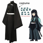 Tokitou Muichirou Cosplay kost&uuml;&uuml;m Anime Demon Slayer Cosplay Kimetsu No Yaiba Kisatsutai vormikas parukas Halloweeni riided 110cm