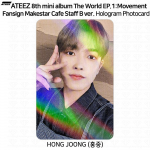 ATEEZ 8. minialbum The World EP.1 Movement Fan Sign S&uuml;ndmuse fotokaart EL WW MS Hongjoong-Makestar Meet B